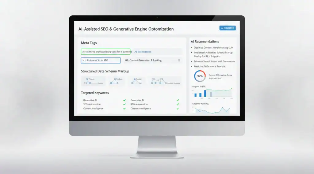 AI in website design for SEO and GEO