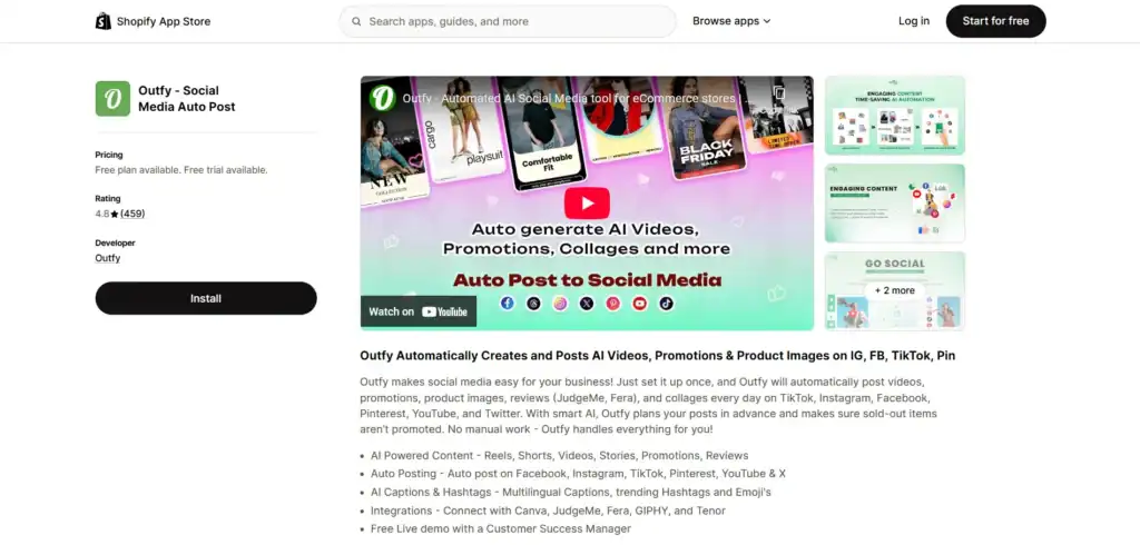 outfy best shopify app