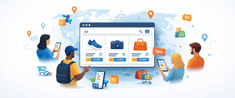 Ecommerce business reaching a broader customer base online