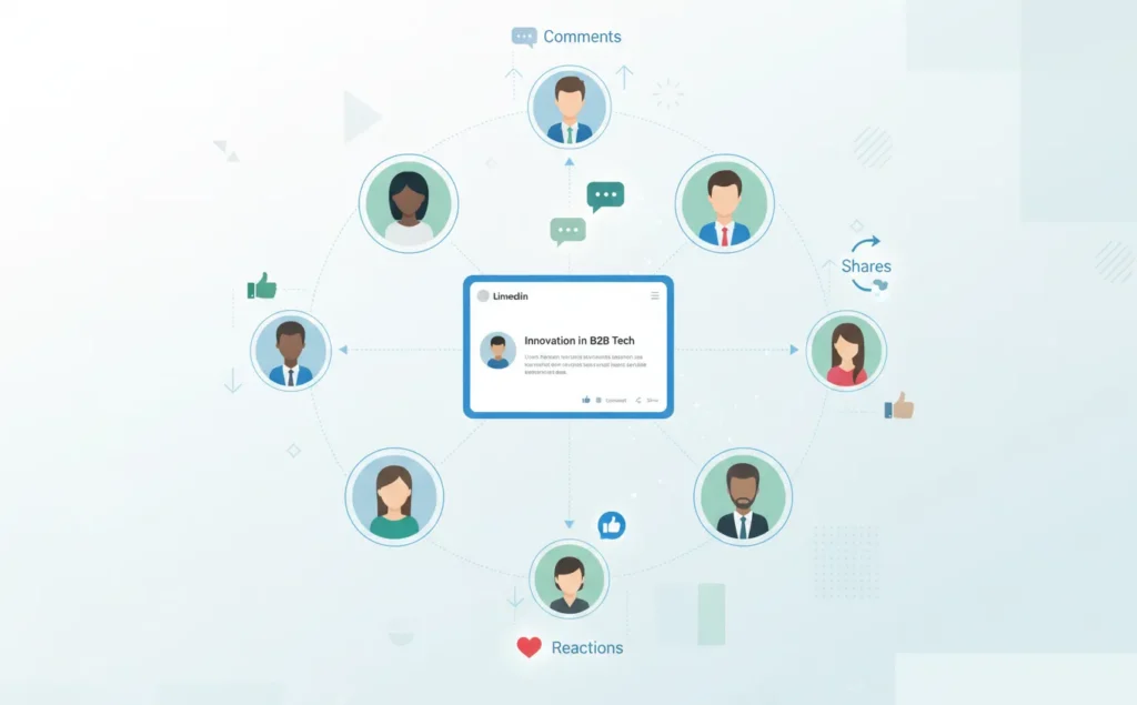 LinkedIn SEO content distribution and engagement
